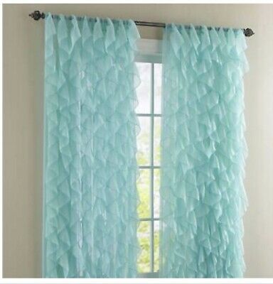 Chic Sheer Voile Vertical Ruffled Tier Window Curtain Single Within Sheer Voile Waterfall Ruffled Tier Single Curtain Panels (View 4 of 50)