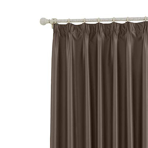 Cofty Classic Solid Thermal Insulated Blackout Curtain Panel Drapes  Chocolate – 150wx102l Inch (1 Panel) – Pinch Pleat Top – For Bedroom |  Living Room Within Signature Pinch Pleated Blackout Solid Velvet Curtain Panels (Photo 37 of 50)