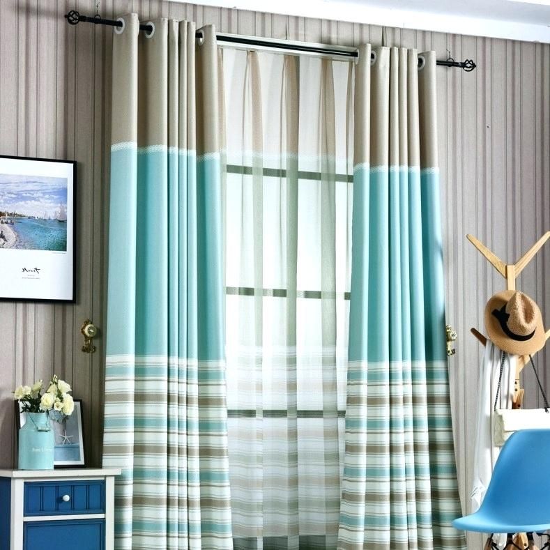 Colorblock Curtains Back To Trends Color Block Navy Blue In Vertical Colorblock Panama Curtains (Photo 49 of 50)