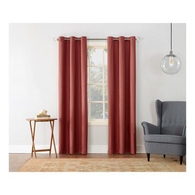 Cooper Textured Thermal Insulated Grommet Curtain Panel Red Intended For Cooper Textured Thermal Insulated Grommet Curtain Panels (Photo 4 of 50)