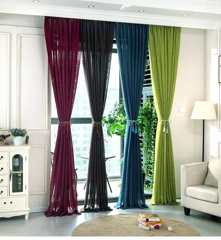 Cotton Curtains With Regard To Solid Country Cotton Linen Weave Curtain Panels (View 43 of 50)