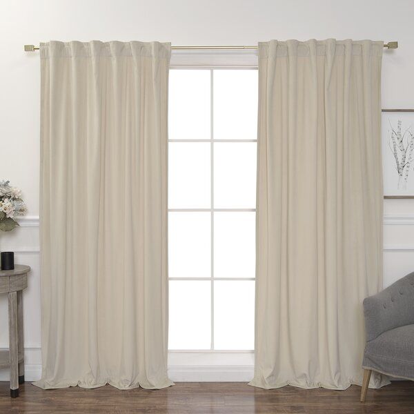 Cotton Luster Velvet Curtain | Wayfair Pertaining To Velvet Dream Silver Curtain Panel Pairs (View 16 of 49)