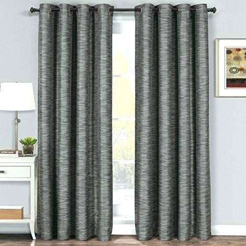 Curtain Panel Pair Aurora Home Silver Grommet Top Thermal Regarding Thermal Woven Blackout Grommet Top Curtain Panel Pairs (View 7 of 43)