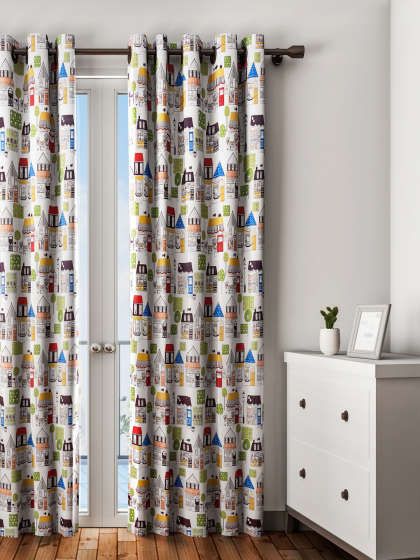 Curtains – Buy Window Curtains & Door Curtains Online | Myntra In Velvet Dream Silver Curtain Panel Pairs (View 10 of 49)