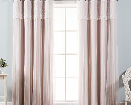 Curtains | Draperies & Curtains For Tulle Sheer With Attached Valance And Blackout 4 Piece Curtain Panel Pairs (Photo 35 of 50)