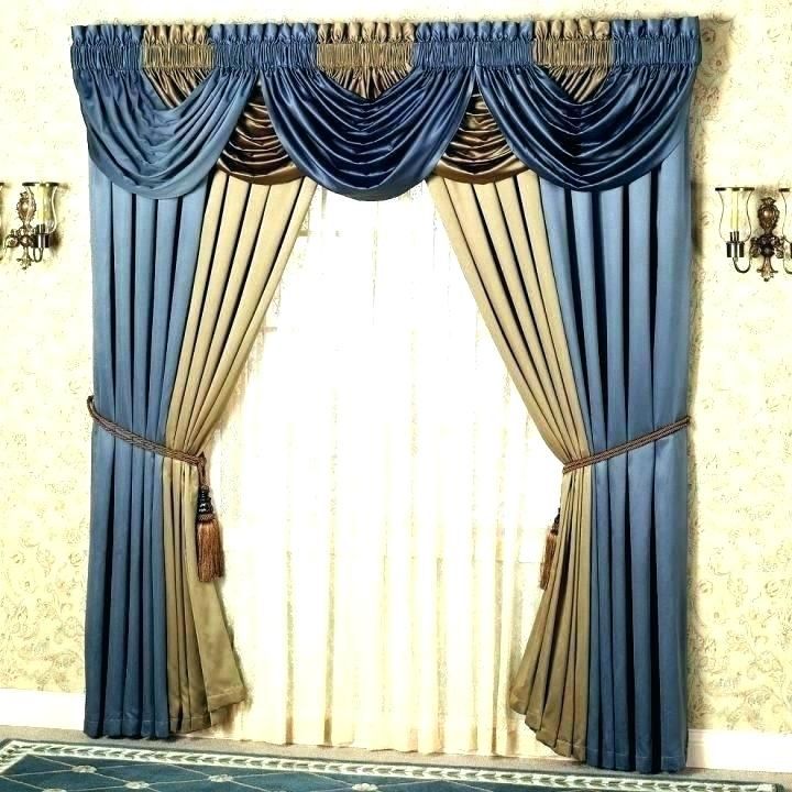Curtains With Attached Valance Inside Tulle Sheer With Attached Valance And Blackout 4 Piece Curtain Panel Pairs (View 25 of 50)