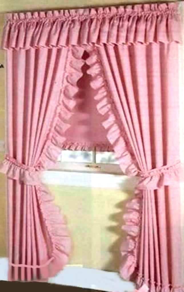 Curtains With Attached Valance Pertaining To Tulle Sheer With Attached Valance And Blackout 4 Piece Curtain Panel Pairs (Photo 26 of 50)