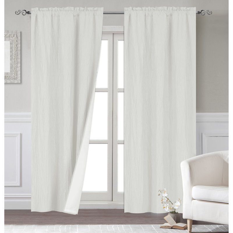 Dainty Home Venetian Rod Pocket Fleece Thermal Insulated Throughout Thermal Rod Pocket Blackout Curtain Panel Pairs (Photo 32 of 50)