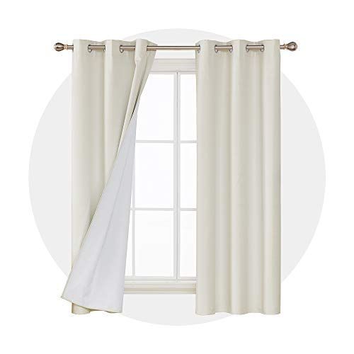 Deconovo Faux Linen Blackout Curtains With 3 Pass Energy With Regard To Faux Linen Blackout Curtains (View 46 of 50)