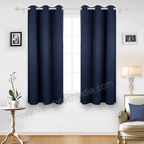 Deconovo Room Darkening Thermal Insulated Grommet Blackout Throughout Thermal Insulated Blackout Curtain Panel Pairs (View 44 of 50)
