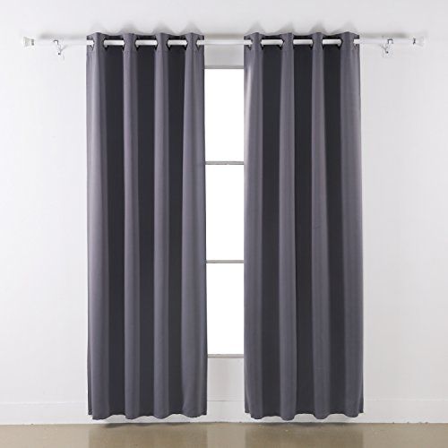 Details About Deconovoâ® Grommet Top Thermal Insulated Blackout Curtain  Home Decor 52x84 Inch For Silvertone Grommet Thermal Insulated Blackout Curtain Panel Pairs (View 3 of 35)