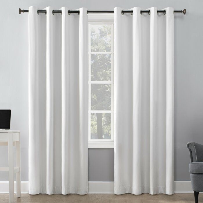 Duran Insulated Max Blackout Thermal Grommet Single Curtain Panel For Duran Thermal Insulated Blackout Grommet Curtain Panels (Photo 1 of 29)
