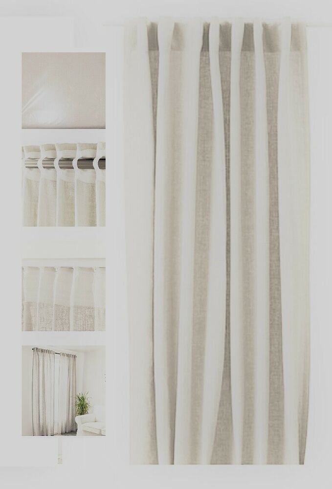 Ebay #sponsored Ikea Aina Off"white Vanilla Linen Almond Pertaining To The Gray Barn Gila Curtain Panel Pairs (Photo 12 of 48)