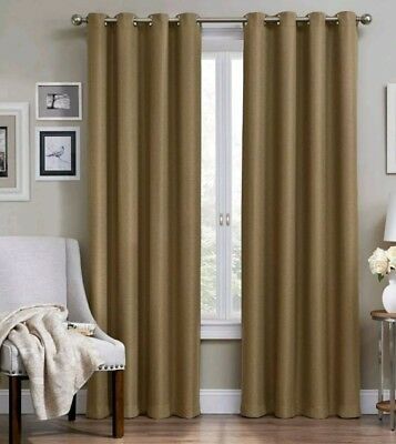 Eclipse Wyndham Thermaweave Blackout Grommet Curtain Panel – Latte 52" X  95" 885308219220 | Ebay Throughout Thermaweave Blackout Curtains (Photo 30 of 47)