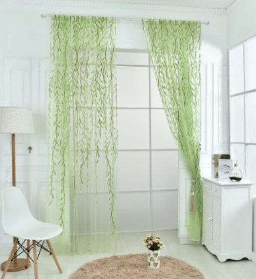 Edal Willow Voile Window Curtain Panel/ Sheer Scarf Valances With Willow Rod Pocket Window Curtain Panels (View 28 of 46)