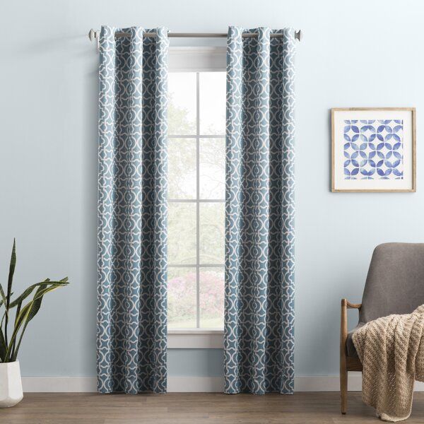 Edward Trellis Curtains | Wayfair Intended For Edward Moroccan Pattern Room Darkening Curtain Panel Pairs (Photo 10 of 50)