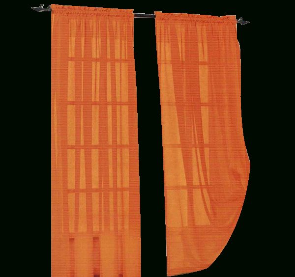 Elegant Comfort 84 Inch Window Sheer Curtain Panel Pair | Orange Intended For Elegant Comfort Window Sheer Curtain Panel Pairs (View 2 of 50)