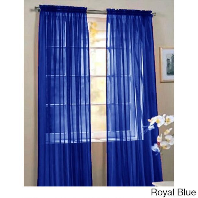 Elegant Comfort 84 Inch Window Sheer Curtain Panel Pair Regarding Elegant Comfort Window Sheer Curtain Panel Pairs (Photo 1 of 50)