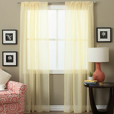 Elegant Comfort 84 Inch Window Sheer Curtain Panel Pair Throughout Elegant Comfort Window Sheer Curtain Panel Pairs (View 6 of 50)
