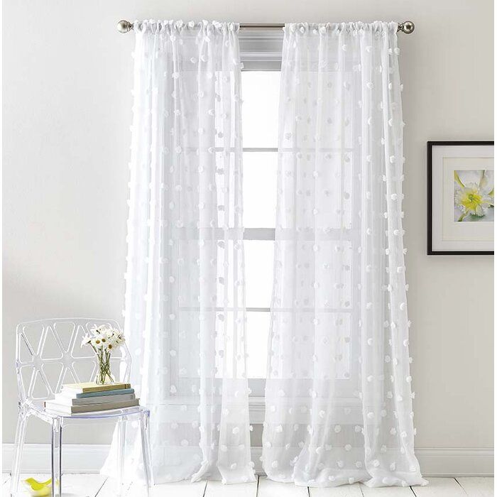 Ella Sheer Rod Pocket Curtain Panels Inside Elegant Comfort Window Sheer Curtain Panel Pairs (View 38 of 50)