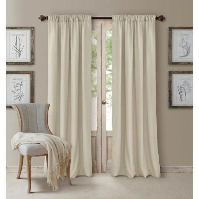Elrene Versailles Faux Silk Blackout Window Curtain 67873ivr With Regard To Elrene Versailles Pleated Blackout Curtain Panels (Photo 9 of 38)