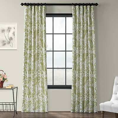 Exclusive Fabrics Edina Printed Cotton Curtain 50" X 84" – 2 Pair – Green  [513] 711081307925 | Ebay With Regard To Vertical Colorblock Panama Curtains (Photo 12 of 50)