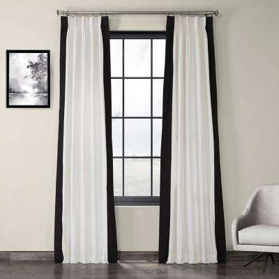 Exclusive Fabrics & Furnishings Fresh Popcorn And Black Room In Vertical Colorblock Panama Curtains (Photo 3 of 50)