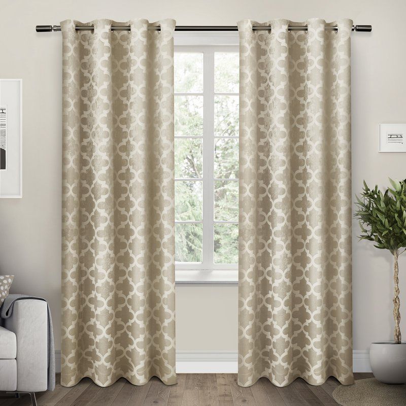 Exclusive Home Cartago Insulated Woven Blackout Grommet Top Window Curtain  Panel Pair, Taupe Intended For Woven Blackout Grommet Top Curtain Panel Pairs (Photo 3 of 23)