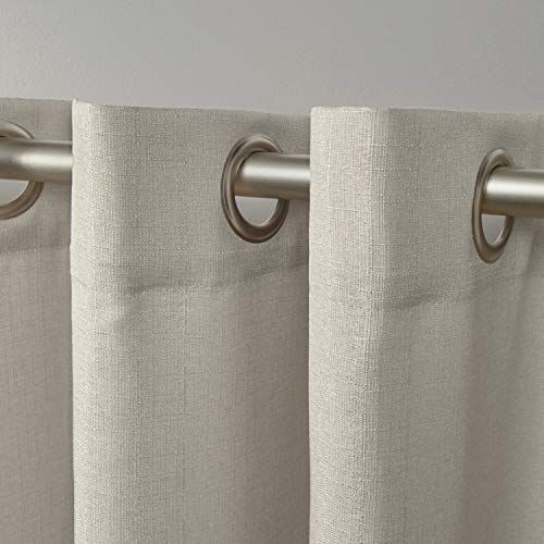 Exclusive Home Curtains Loha Linen Grommet Top Curtain Panel Pair, 52x96,  Natural For Thermal Textured Linen Grommet Top Curtain Panel Pairs (Photo 42 of 42)