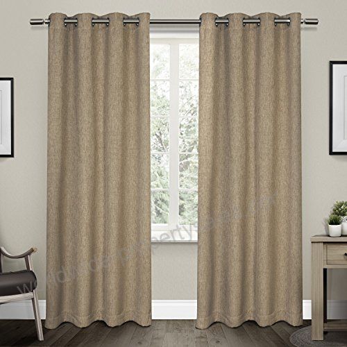 Exclusive Home Curtains Vesta Textured Linen Woven Blackout With Woven Blackout Grommet Top Curtain Panel Pairs (View 11 of 23)