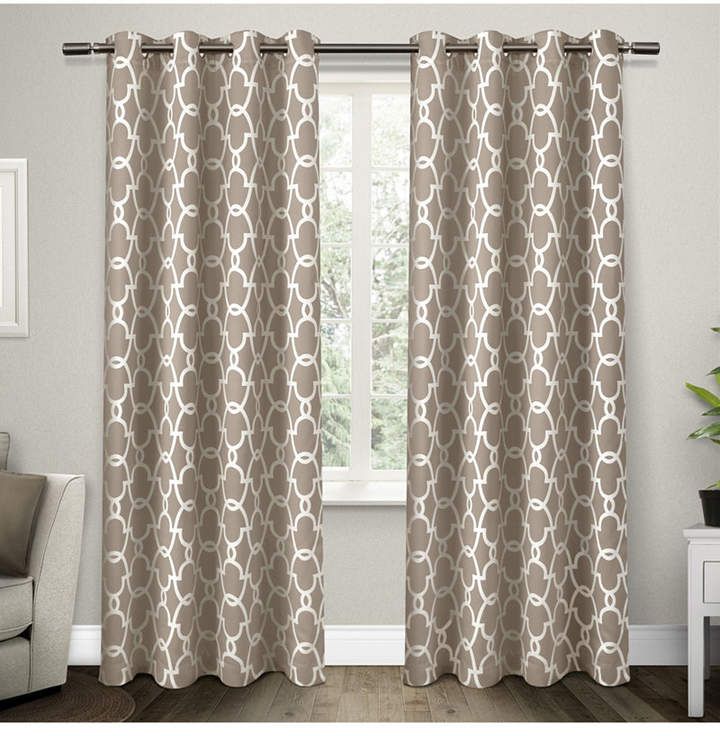 Exclusive Home Gates Sateen Woven Blackout Grommet Top Curtain Panel Pair Intended For Woven Blackout Grommet Top Curtain Panel Pairs (View 20 of 23)