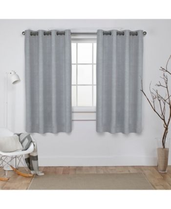 Exclusive Home Oxford Textured Sateen Woven Blackout Grommet Within Thermal Woven Blackout Grommet Top Curtain Panel Pairs (View 40 of 43)