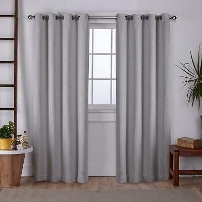 Exclusive Home  Vesta Woven Blackout Grommet Curtain Panel Pair (52" X  108") 642472016648 | Ebay For Oxford Sateen Woven Blackout Grommet Top Curtain Panel Pairs (View 15 of 44)