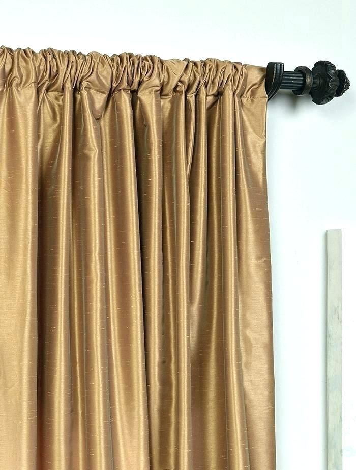 Faux Dupioni Silk Curtains – Cloudlink.club Throughout Flax Gold Vintage Faux Textured Silk Single Curtain Panels (Photo 23 of 50)