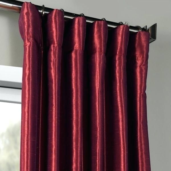 Faux Dupioni Silk Curtains Exclusive Fabrics Mulberry With Regard To Flax Gold Vintage Faux Textured Silk Single Curtain Panels (Photo 10 of 50)