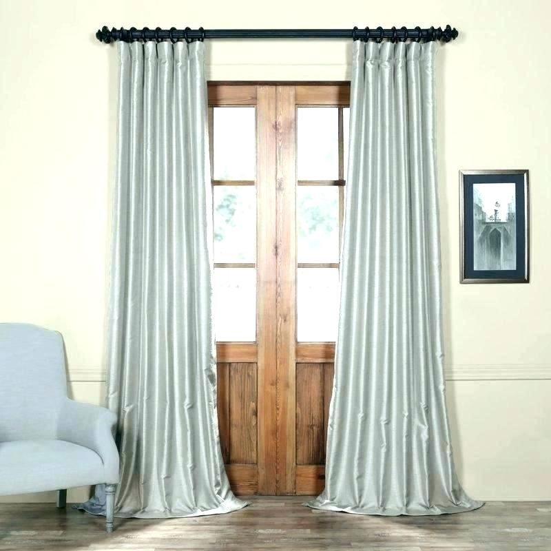 Faux Dupioni Silk Curtains – Vonosta.co Pertaining To Ice White Vintage Faux Textured Silk Curtain Panels (Photo 8 of 50)
