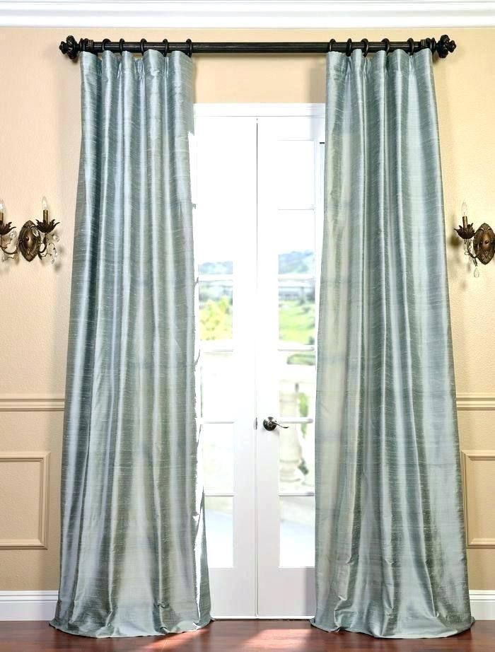 Faux Dupioni Silk Curtains – Vonosta.co Regarding Ice White Vintage Faux Textured Silk Curtain Panels (Photo 19 of 50)
