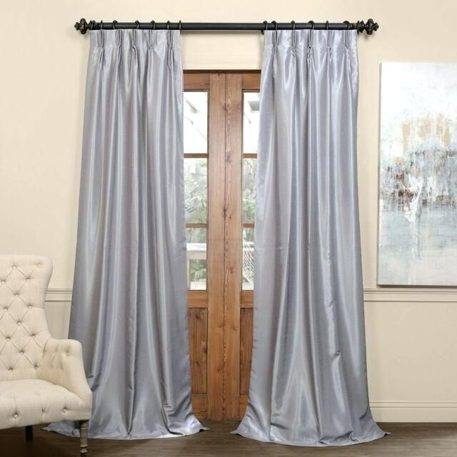 Faux Dupioni Silk Curtains – Vonosta.co With Ice White Vintage Faux Textured Silk Curtain Panels (Photo 21 of 50)