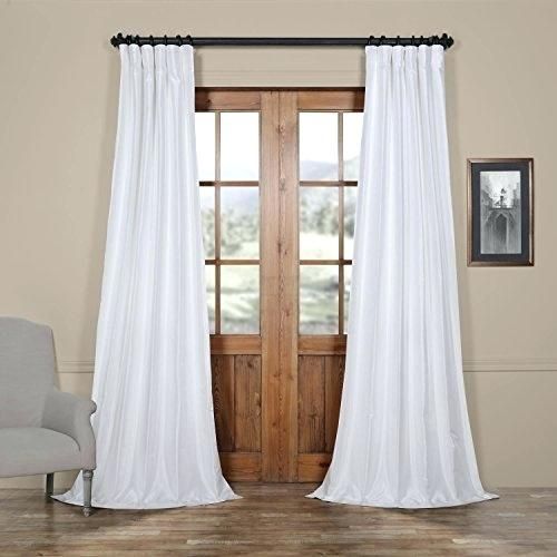 Faux Dupioni Silk Curtains – Whorde In True Blackout Vintage Textured Faux Silk Curtain Panels (Photo 50 of 50)