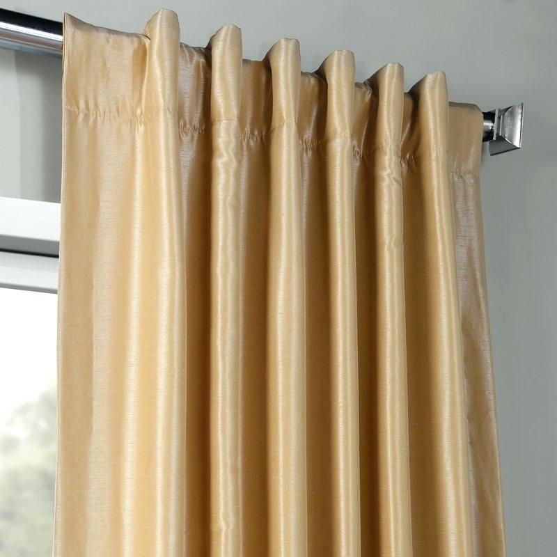 Faux Dupioni Silk Curtains – Whorde Regarding True Blackout Vintage Textured Faux Silk Curtain Panels (Photo 27 of 50)