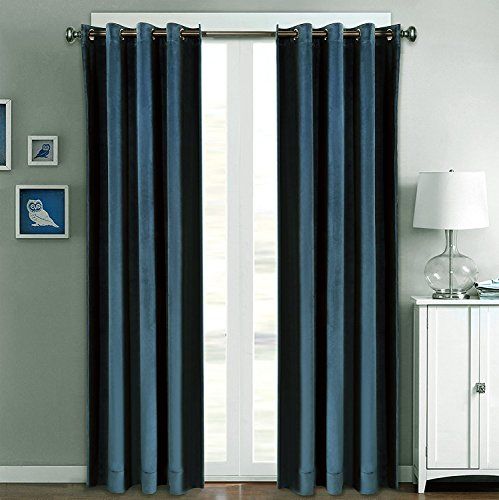 Firsthomer Solid Heavy Weight Velvet Curtain Drapery Panel With Regard To Velvet Solid Room Darkening Window Curtain Panel Sets (Photo 42 of 47)