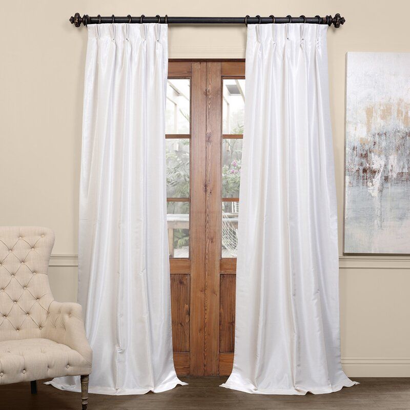 Forbell Solid Blackout Vintage Textured Faux Dupioni Thermal Pinch Pleat  Single Curtain Panel With Vintage Faux Textured Dupioni Silk Curtain Panels (View 41 of 50)