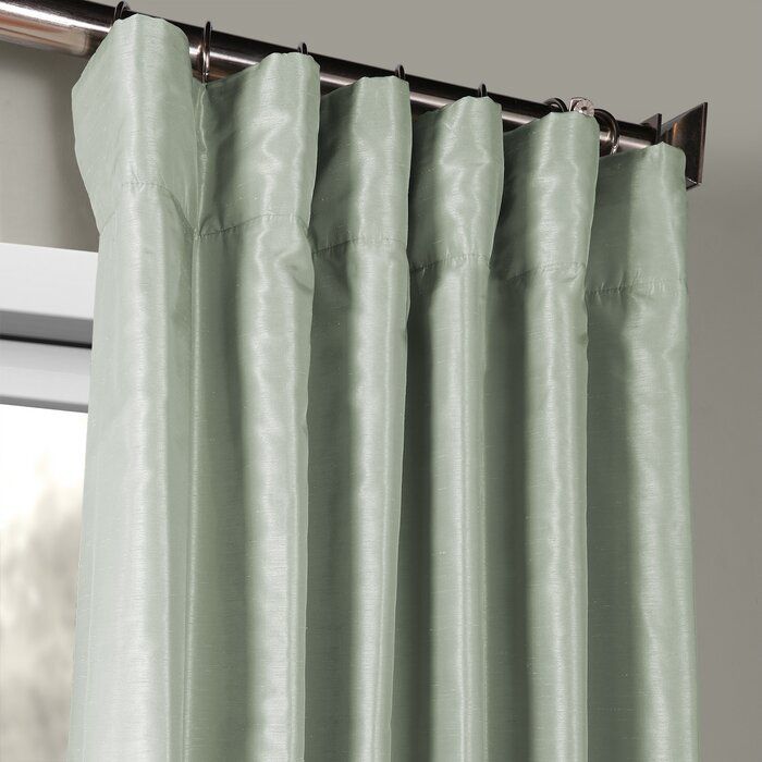 Forbell Solid Vintage Textured Faux Dupioni Silk Rod Pocket Single Curtain  Panel Inside Vintage Textured Faux Dupioni Silk Curtain Panels (Photo 6 of 50)