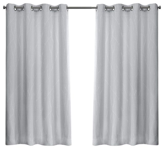 Forest Hill Woven Blackout Grommet Top Window Curtain Panel Pair, 52x63,  Winter Intended For Woven Blackout Grommet Top Curtain Panel Pairs (View 16 of 23)