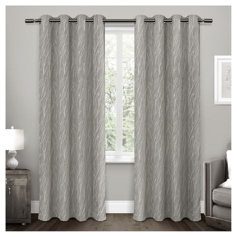 Forest Hill Woven Room Darkening Grommet Top Window Curtain Intended For Woven Blackout Grommet Top Curtain Panel Pairs (View 2 of 23)