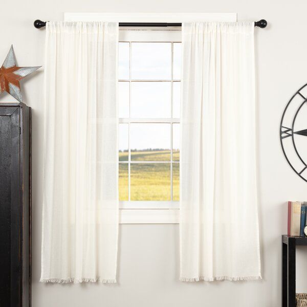 Fringe Curtains | Wayfair Inside Tassels Applique Sheer Rod Pocket Top Curtain Panel Pairs (Photo 8 of 45)