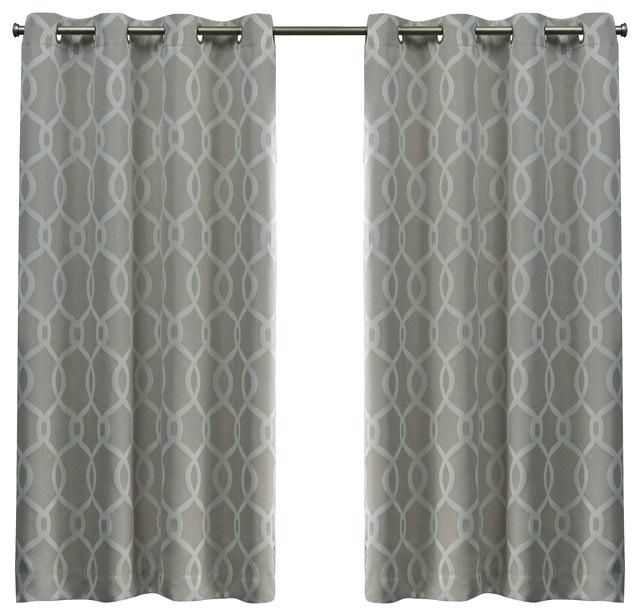Geometric Design Curtain Panels – Binarydreams.co With Regard To Geometric Linen Room Darkening Window Curtains (Photo 44 of 50)