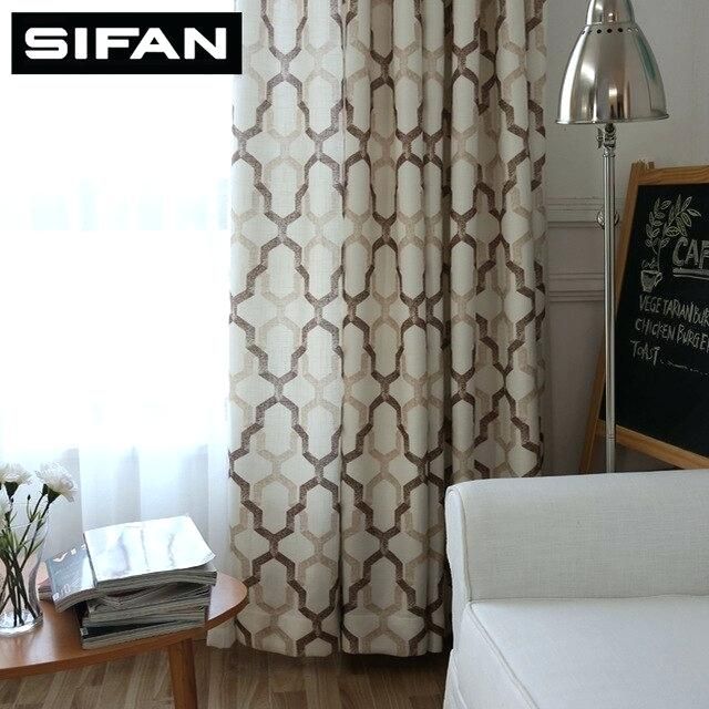 Geometric Pattern Curtains – Testmix With Geometric Linen Room Darkening Window Curtains (Photo 50 of 50)