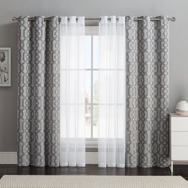 Give Your Home Decor An Elegant Upgrade With This Vcny Regarding Elegant Comfort Window Sheer Curtain Panel Pairs (Photo 25 of 50)