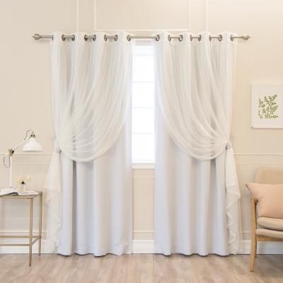 Gold Grommet 84 In. L Triple Weave Blackout Curtain Panel In With Regard To Mix And Match Blackout Blackout Curtains Panel Sets (Photo 45 of 50)